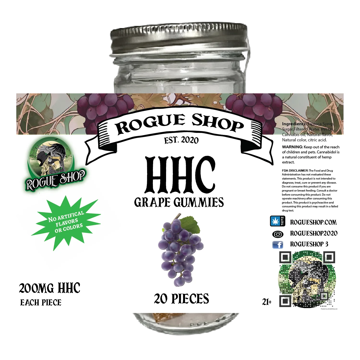 HHC Gummies (200mg) | Euphoric Effects| Very High Potency - Image 1