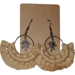 Cannabis Earrings (Kraft) | Made using natural materials | Sustainable