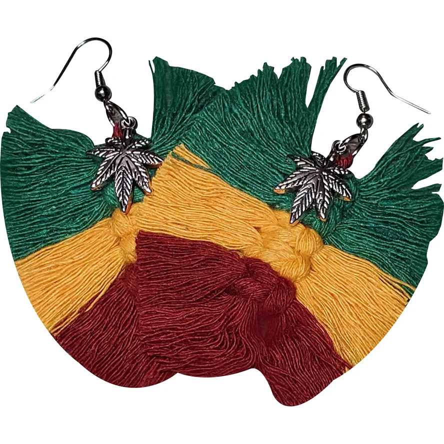 Cannabis Earrings (Marley) | Sustainable Handcrafted Jewelry - Image 2