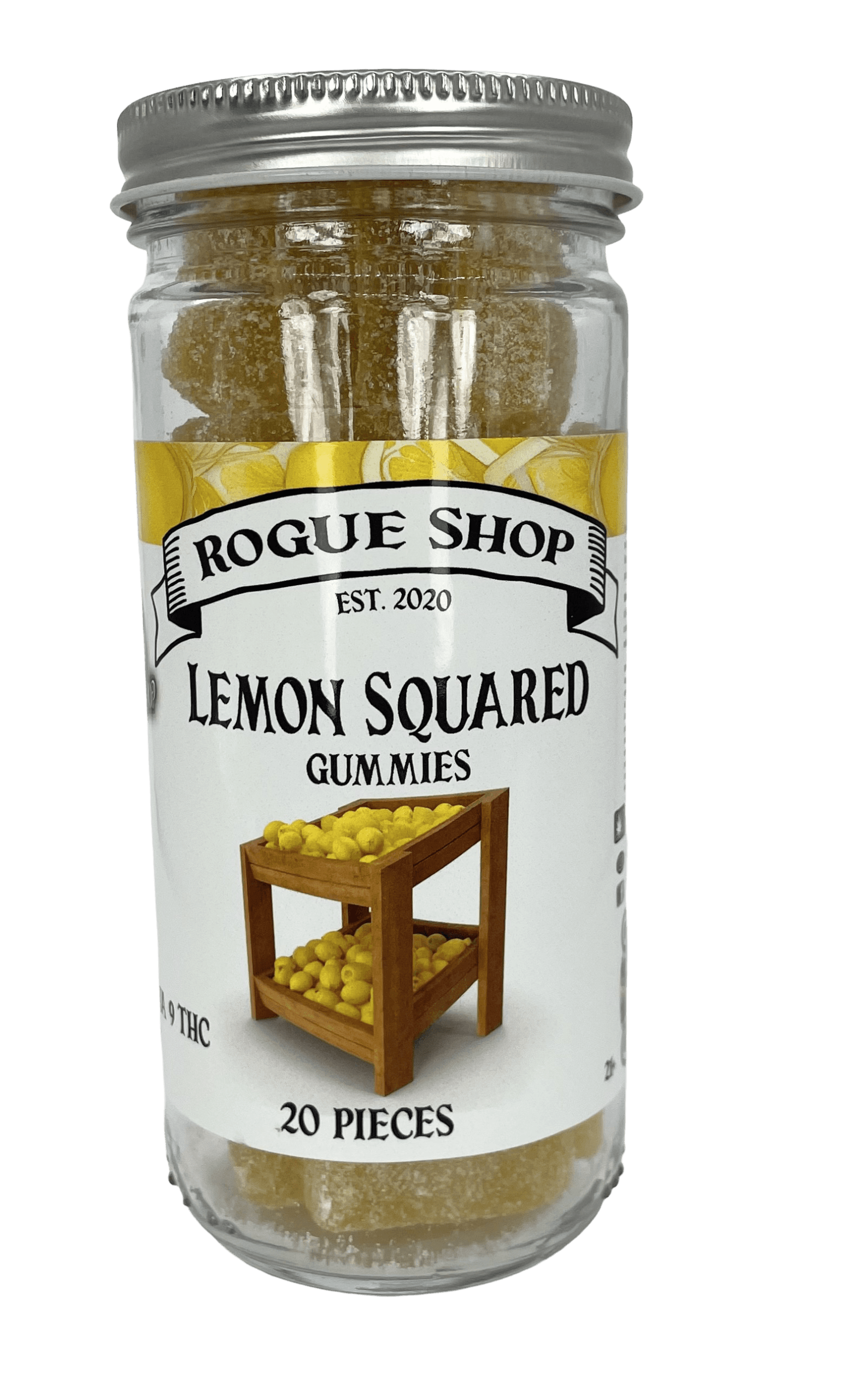 lemon squared Delta 9 Lemon Squared Gummies 30 mg THC and 30 mg CBD - Image 1